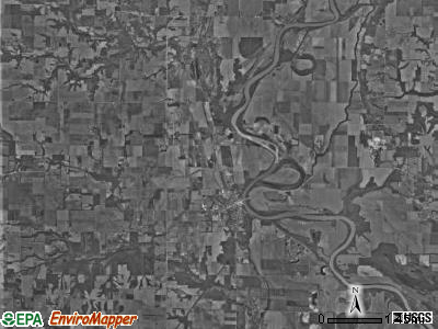Hutsonville township, Illinois satellite photo by USGS