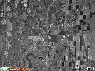 Mount Olive township, Illinois satellite photo by USGS