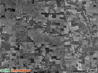 Walshville township, Illinois satellite photo by USGS