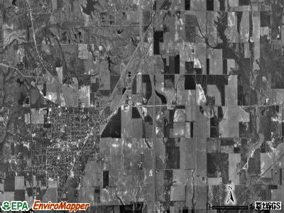 Staunton township, Illinois satellite photo by USGS