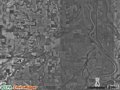 Russell township, Illinois satellite photo by USGS