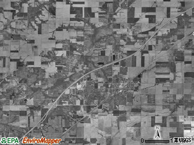 Kinmundy township, Illinois satellite photo by USGS