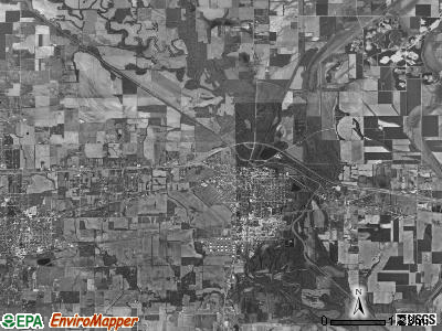 Lawrence township, Illinois satellite photo by USGS