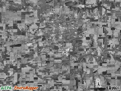 Olney township, Illinois satellite photo by USGS