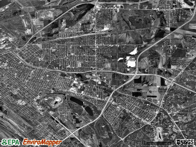 Canteen township, Illinois satellite photo by USGS