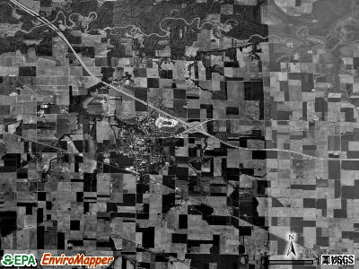 Okawville township, Illinois satellite photo by USGS