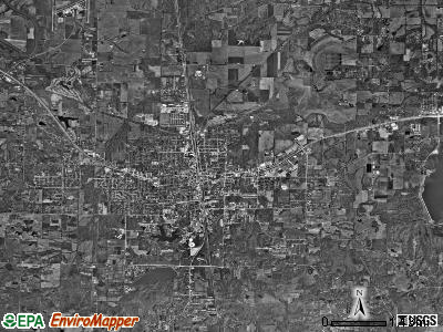Carbondale township, Illinois satellite photo by USGS