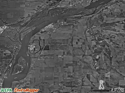 Cordova township, Illinois satellite photo by USGS