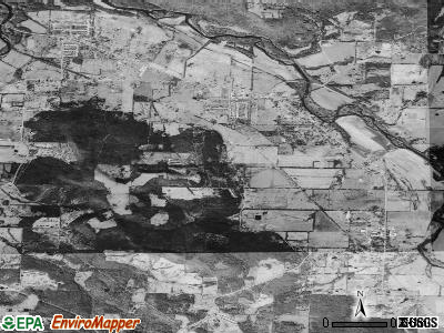 Elkins township, Arkansas satellite photo by USGS