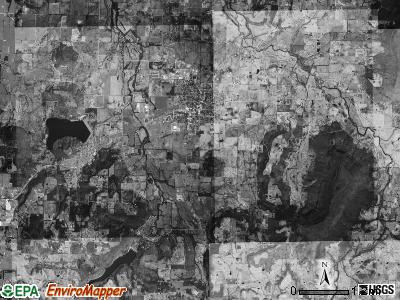 Prairie Grove township, Arkansas satellite photo by USGS