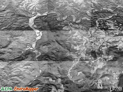 Calf Creek township, Arkansas satellite photo by USGS