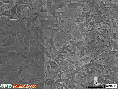Busseron township, Indiana satellite photo by USGS