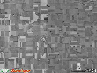 Denmark township, Iowa satellite photo by USGS