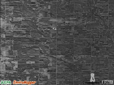 Deerfield township, Iowa satellite photo by USGS