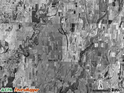 Bird township, Arkansas satellite photo by USGS