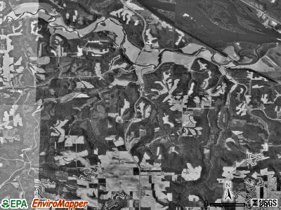 Millville township, Iowa satellite photo by USGS