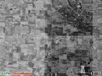 Shell Rock township, Iowa satellite photo by USGS