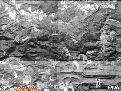 Shady Grove township, Arkansas satellite photo by USGS