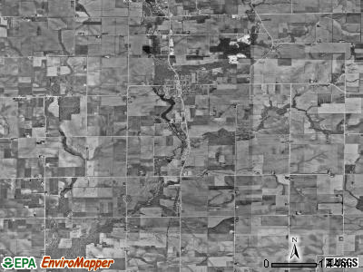 Hazleton township, Iowa satellite photo by USGS
