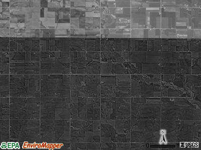 Bennington township, Iowa satellite photo by USGS