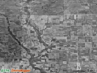 Fairbank township, Iowa satellite photo by USGS