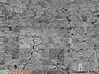 Wolf Creek township, Iowa satellite photo by USGS