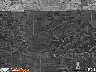 Prairie Creek township, Iowa satellite photo by USGS