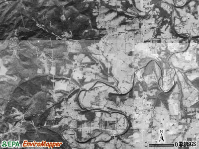 Kings River township, Arkansas satellite photo by USGS