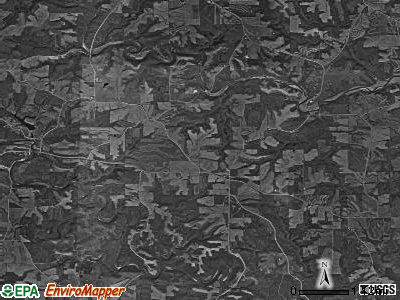 Brandon township, Iowa satellite photo by USGS