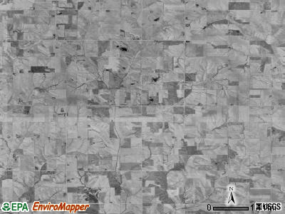 Mariposa township, Iowa satellite photo by USGS