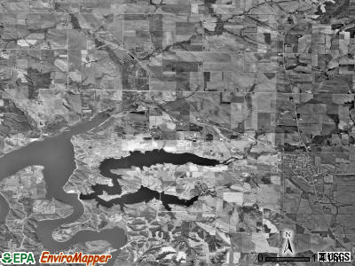 Big Grove township, Iowa satellite photo by USGS