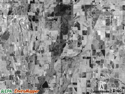 West Prairie township, Arkansas satellite photo by USGS