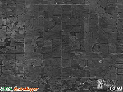 Farmington township, Iowa satellite photo by USGS