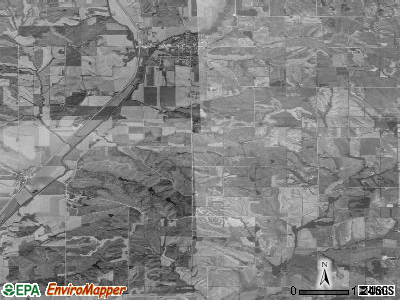 Exira township, Iowa satellite photo by USGS