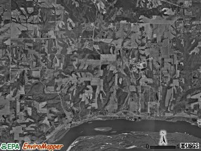 Montpelier township, Iowa satellite photo by USGS