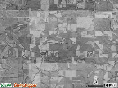 Brighton township, Iowa satellite photo by USGS