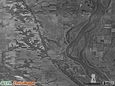 Port Louisa township, Iowa satellite photo by USGS