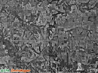 West Lancaster township, Iowa satellite photo by USGS