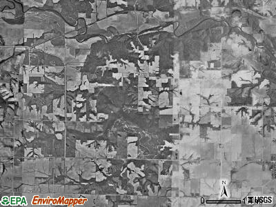 Clay township, Iowa satellite photo by USGS