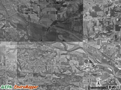 Columbia township, Iowa satellite photo by USGS