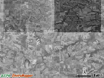 Bluff Creek township, Iowa satellite photo by USGS