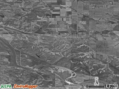 Agency township, Iowa satellite photo by USGS
