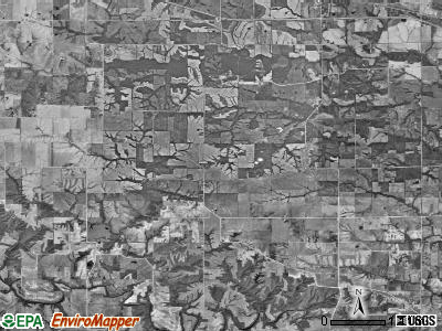 Round Prairie township, Iowa satellite photo by USGS