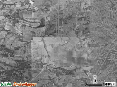 Burrell township, Iowa satellite photo by USGS