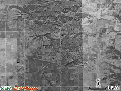 Bloomington township, Iowa satellite photo by USGS
