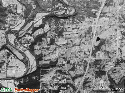 Rudy township, Arkansas satellite photo by USGS
