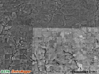 Kimeo township, Kansas satellite photo by USGS