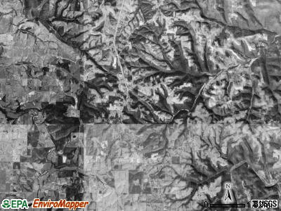 Long Creek township, Arkansas satellite photo by USGS