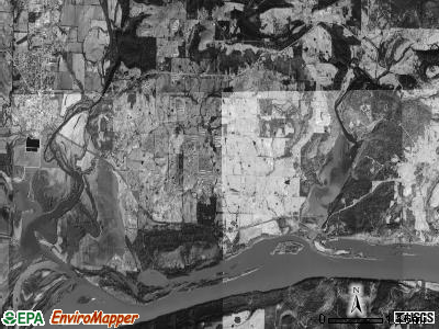Ivy township, Arkansas satellite photo by USGS