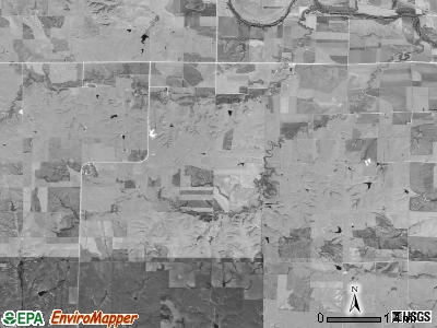Lawrence township, Kansas satellite photo by USGS